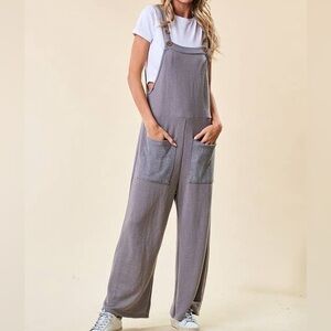 🆕🌿🩶LOVELY MELODY: GRAY One Of A Kind Jumpsuit MEDIUM